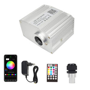 Projecteur de plafond LED RVBW 10W à fibres optiques avec télécommande RF, pour un ciel étoilé DIY, idéal pour home cinéma, voiture, décoration de fête - Product Image 1