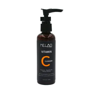 Melao Gel Pembersih Vitamin C, Gel Anti Penuaan mencuci wajah memutihkan kulit wajah