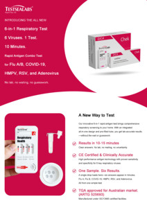 Testsealabs TGA Cassette per Test Rapido Combinato dell'Antigene <span class=keywords><strong>di</strong></span> Flu A, B, C-19, HMPV, RSV e Adenovirus - Product Image 4