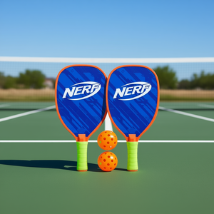 Juego de Palas de Pickleball Nerf para Jóvenes, Palas Rectangulares de Fibra de Carbono sin Bordes de 13 mm con 2 Pelotas para Jugar al Aire Libre - Product Image 2