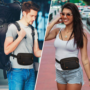 Güvenli Seyahat Cüzdanı RFID Engelleyici Pasaport Tutucu Naylon Fermuarlı Gizli Bel Çantası Para Kemeri - Product Image 5