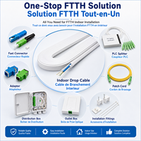 Kabel Fiber Optik UKCC GJXH FTTH Drop Cable 1 2 4 Core untuk Proyek Telekomunikasi Afrika