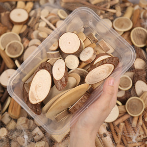 Blocs de bois naturels multi-spécifications, faits à la main, pour DIY, style nordique, pour Noël et fêtes d'anniversaire - Product Image 1