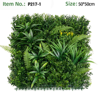 Panneaux de haie murale en herbe artificielle verte 50x50cm, vente en gros d'usine, pour aménagement paysager et terrasses, projets commerciaux sur mesure
