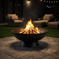 Brasero moderne en métal pour extérieur, foyer à bois portable avec revêtement en poudre, pour patio, jardin, réunions familiales, taille personnalisée