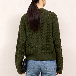 Mujer Cachemira Botón Frontal Cachemira Cárdigan Suéter Cachemira Suéter - Product Image 2