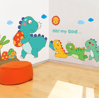 Autocollant mural décoratif en vinyle découpé sur mesure, motif dessin animé, enseignant, animal, mignon, kawaii, pour miroir mural, pour enfants, impression personnalisée