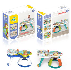 3-in-1幼児教育用ウォーカー電気音楽研究用スタンディングテーブル赤ちゃん回転ゲーム取り外し可能シートホイールプラスチックフレーム - Product Image 2
