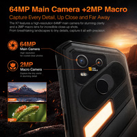 Teléfono Inteligente Resistente YAC V5 Pro con Imagen Térmica 5G, Android 16, IP68, IP69K, NFC, Doble SIM, Resistente al Agua, con Linterna para Camping