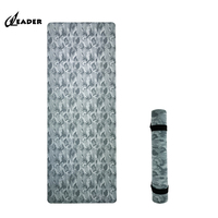 Tapis de yoga en caoutchouc PU camouflage avec impression UV personnalisée pour hommes, résistant à l'eau, antidérapant, épaisseur 4 mm