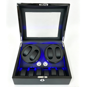 Caja Giratoria para Relojes de Madera con 2 Ranuras Giratorias + 6 Espacios de Almacenamiento para Relojes Mecánicos Automáticos - Product Image 5