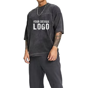 Camisetas de Hombre Extra Grandes de Algodón 100% Lavado Estilo Vintage, Camisetas con Estampado Personalizado, Hombros Caídos, Tallas Grandes - Product Image 6