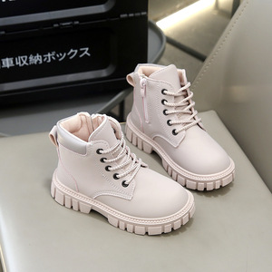 2025 filles Style britannique pour bottes Martin semelle souple bottes en cuir courtes jaune pour printemps automne disponible petit moyen grand - Product Image 4