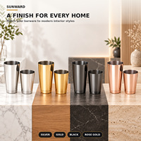 Ensemble de shakers à cocktails Boston de 700 ml et 600 ml pour bar à domicile, mixologie pour débutants, fêtes et préparation de cocktails au quotidien