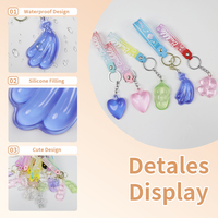 Porte-clés en silicone avec repose-poignet, personnages de dessins animés d'anime en 3D, accessoire de protection du poignet
