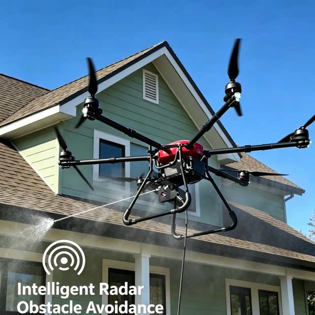 Safe Operation Easy to Use Cleaning Drone for Villa Facade Roof Hotel Cleaning Drone Facade Drone Cleaning Remote Water Control