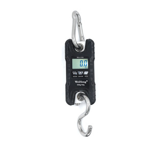 Balance numérique WeiHeng pour grue, 500 kg, en acier inoxydable, avec crochet et mousqueton - Product Image 2