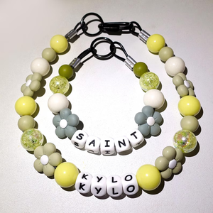 Floral Beaded Custom <span class=keywords><strong>Friendship</strong></span> Armband Haustier halsband für Hund & Katze - Product Image 1