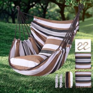 Draagbare Indoor/Outdoor Katoenen Geweven Hangmatstoel Met Canvas Kussens Fijn Katoenen Weefsel En Canvas Materiaal - Product Image 5