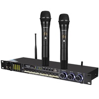 Depusheng REV3900 Procesador de efectos de audio de karaoke digital profesional Sing 2 con micrófonos duales
