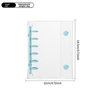 Protège-cahier/album photo souple en PVC transparent à double boucle, format mini A5/A6/A7/M5, avec reliure à 6 trous colorée pour feuilles mobiles – Idéal comme cadeau
