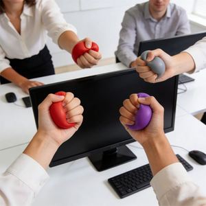 Pelotas Antiestrés Personalizadas de Color Sólido, Forma Redonda, Pelota Antiestrés de Espuma de PU para Eventos - Product Image 2