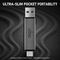 Pembaca Kartu SD Aluminium Portabel USB 3.0 Tipe-C dengan Dual Sync Read, Dust Caps, dan Adaptor Kartu Memori OTG untuk Smartphone dan PC