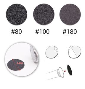 Fourniture directe d'usine 60 pièces #220 <span class=keywords><strong>papier</strong></span> de sable de ponçage remplaçable disque rond abrasif pied callosités en <span class=keywords><strong>bois</strong></span> Type de prise américaine - Product Image 2