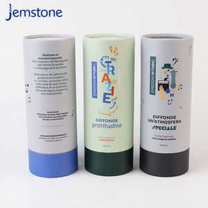 Emballage en tube de papier pour flacon d'huile essentielle ou de parfum, avec impression de logo en quatre couleurs sur papier kraft recyclable, design personnalisé - Product Image 1