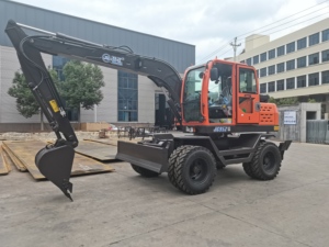 المحمولة المدمجة آلة حفار صغيرة حفارة بعجلات الترابية تتحرك معدات ل القبر حفر - Product Image 6