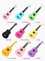 JELO AS-1 21 pouces ukulélé coloré lumière acoustique guitare acajou tilleul Instrument de musique jouet pour enfants en gros