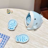 Ensemble de bols à sauce en céramique en forme de requin mignon, empilables, pour la décoration de la maison, de la cuisine et de la table, fournisseur en gros