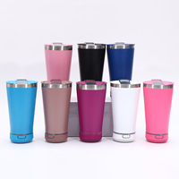 Gobelet de voyage isotherme en acier inoxydable de 20 oz avec haut-parleur Bluetooth et couvercle à paille pour sublimation