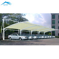 Abri de voiture imperméable en tissu PVDF avec structure en acier pour le stationnement des voitures