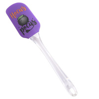 Spatule en silicone pour Halloween avec manche transparent, outil de cuisson résistant à la chaleur pour mélanger la crème et la pâte à gâteau