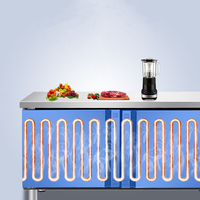 Kulkas Industri Komersial Kompresor Pendingin Tampilan Digital Kapasitas 245L Hemat Energi Model Worktop Otomatis