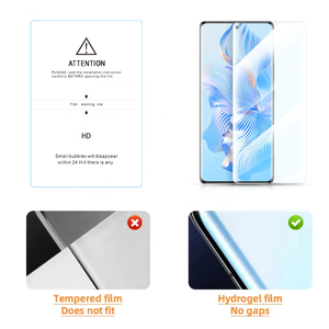 Venta al por mayor Ultra Clear TPH hoja de película de corte suave de bajo precio 3D radiante cobertura completa teléfono Protector de pantalla fácil de instalar sensación suave - Product Image 3