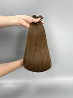 Extensions de cheveux naturels Nano Tip I Tip, lisses, brun moyen, 100% cheveux humains Remy, extensions à pointe filaire pour salon