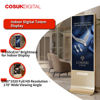 Totem numérique extérieur étanche personnalisé COSUN avec écran tactile, affichage publicitaire LED autoportant, signalétique commerciale