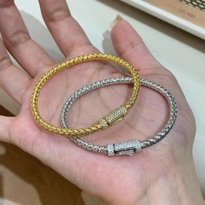 Bracciale da Donna Classico in Argento Sterling Placcato Oro e Oro Rosa da Fabbrica all'Ingrosso <span class=keywords><strong>Gioielli</strong></span> Fai-da-Te - Product Image 2