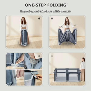 Corralito para Bebés con Puerta, Tapete Antideslizante y Parachoques de Seguridad, Corralito Plegable para Interiores para Bebés y Niños Pequeños, para Practicar Gatear y Caminar - Product Image 5