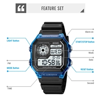 Montres électroniques de sport Skmei 1998, étanches 50M, alarme, chrono, montre numérique pour garçons, minuteur de compte à rebours pour hommes, Reloj Montre