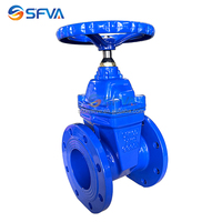 Vanne d'eau en fonte DIN F4 PN16 Siège résilient en fonte ductile