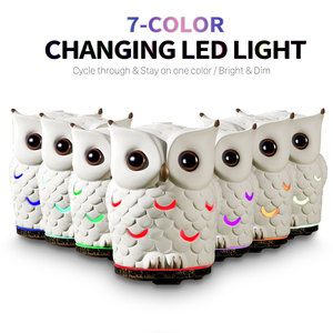 Humidificateur ultrasonique en forme de hibou mignon, 200 ml, écologique, en céramique, USB, humidificateur <span class=keywords><strong>d</strong></span>'<span class=keywords><strong>air</strong></span> de bureau avec lumière LED nocturne, purificateur <span class=keywords><strong>d</strong></span>'<span class=keywords><strong>air</strong></span> - Product Image 4