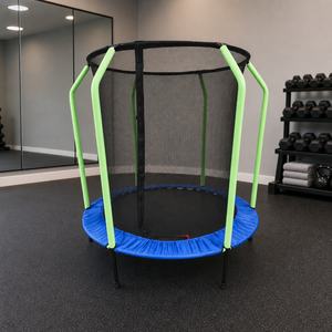 Trampolino da Interno per Bambini Zoshine, 55 Pollici, Rotondo con Rete di Sicurezza, per Bambini Sopra i <span class=keywords><strong>3</strong></span> Anni, Certificato EN71 GS ASTM - Product Image 1