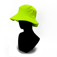 Gorra de Pesca Tipo Bucket Personalizada al por Mayor, Color Fluorescente, Verde Sólido, Naranja Fluorescente