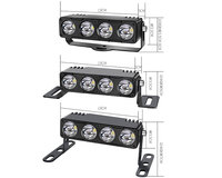 Barra de Luz LED Láser para Pavimentación de Carreteras, 4 LED, Doble Color Blanco y Amarillo, Luz Alta, Control Remoto, Estroboscópica, 12V-80V, Resistente al Agua, Foco Todoterreno