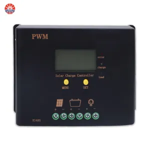 Redsun pengontrol pengisi daya surya, sarung ABS tampilan LCD 12V 24V 50A kontroler PWM Input PV Terminal ganda CE RoHS