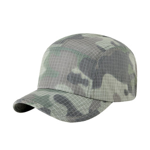 Casquette de baseball unisexe pliable et respirante à carreaux camouflage pour l'été, protection solaire, chapeau d'extérieur en maille polyester - Product Image 1