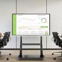 Pantalla Publicitaria Electrónica LCD de 55 Pulgadas 4K UHD con Sistema Android, Pantalla Táctil Interactiva IR de 20 Puntos, Pizarra Interactiva Educativa